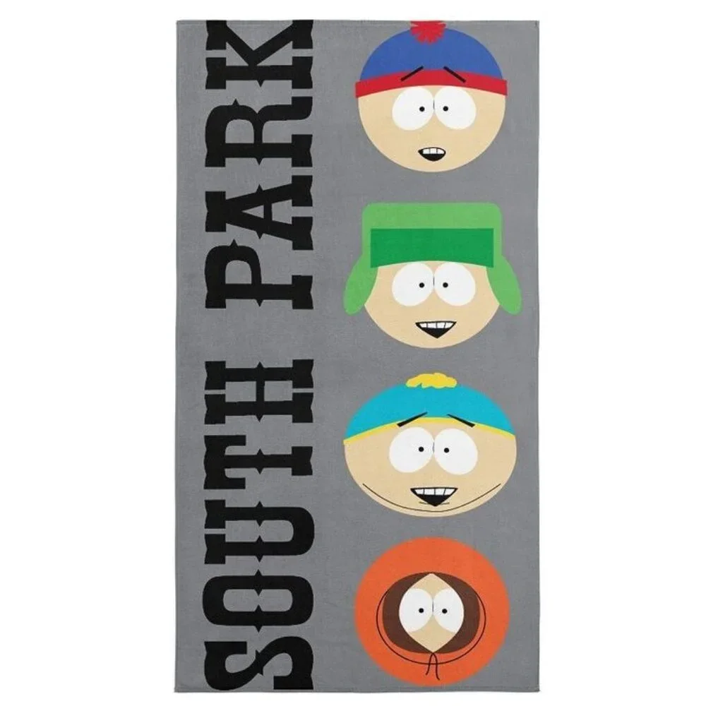 New South Park Cartman Stan Kenny Beach Bath Pool Gift Towel Cartoon TV Series
